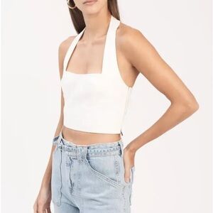 10 Crosby Derek Lam White Davina Halter Top